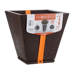 Vaso Zurique Grafiato Marrom Stone Effect - 35cm X 74cm -  Floridis